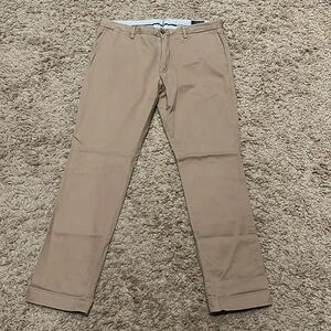 Men's Polo Ralph Lauren Flat Front Khaki Pants Stretch Slim Fit 36 W 32 L